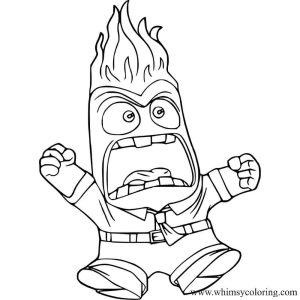 Anger Inside Out 2 coloring page