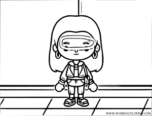 Toca Boca character coloring page