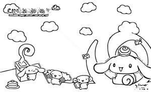Cinnamoroll Coloring Pages PDF