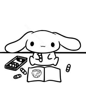 Cinnamoroll Coloring With Crayons