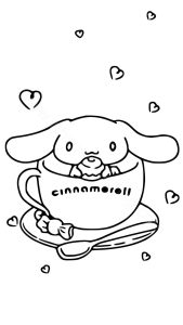 Cute Cinnamoroll Coloring Page