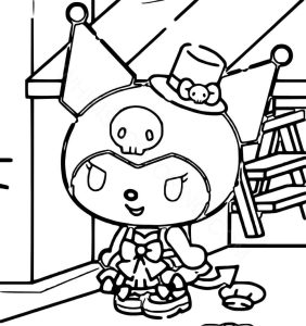 Cute Kuromi coloring page