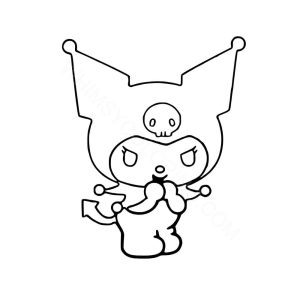 Evil Kuromi coloring page