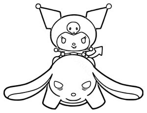 Kuromi coloring sheets