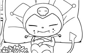 Kuromi eating cookies