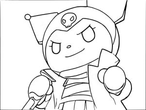 Leader Kuromi colouring page