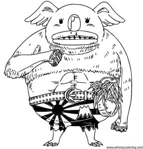 Minokoala from One Piece coloring page