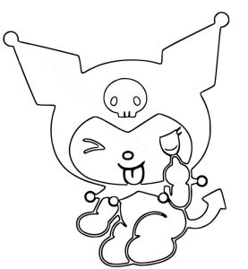 Naughty Kuromi coloring page