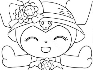Sweet Kuromi colouring sheet