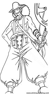 Usopp colouring page