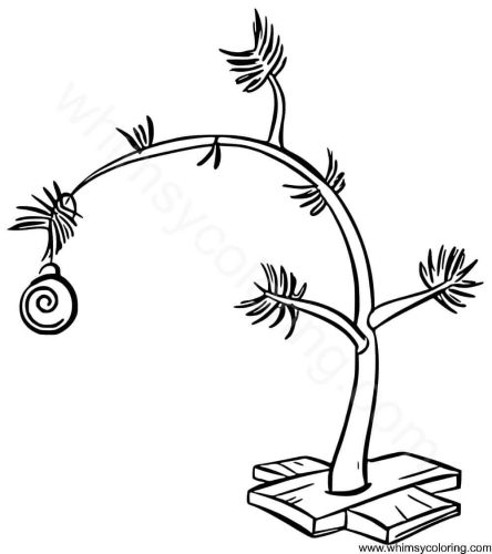 A Charlie Brown Christmas tree coloring page A Charlie Brown Christmas tree coloring page