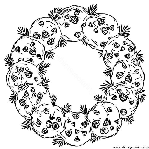 Choco chip cookie wreath Choco chip cookie wreath