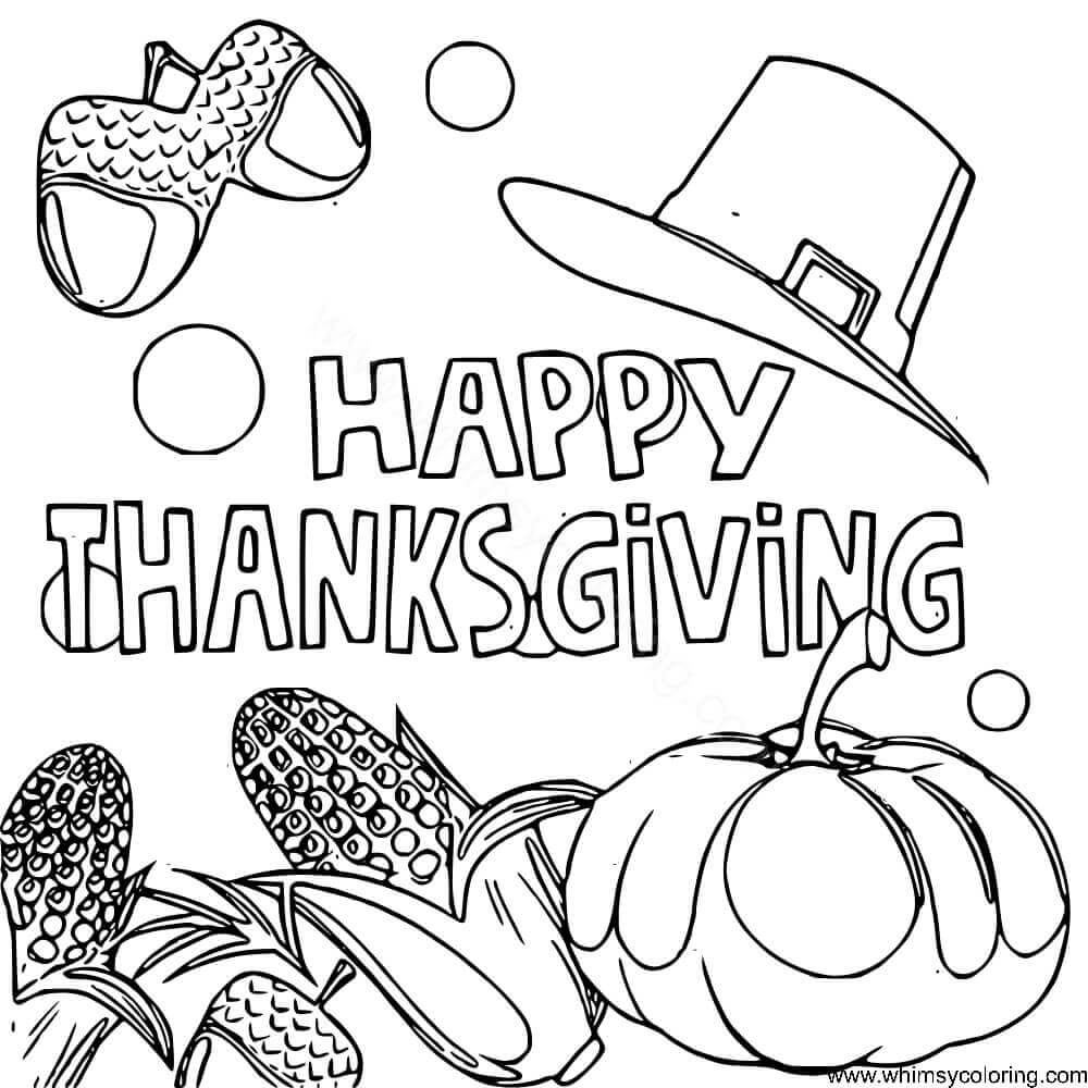20 Free Thanksgiving Day Coloring - Happy Thanksgiving Coloring Page