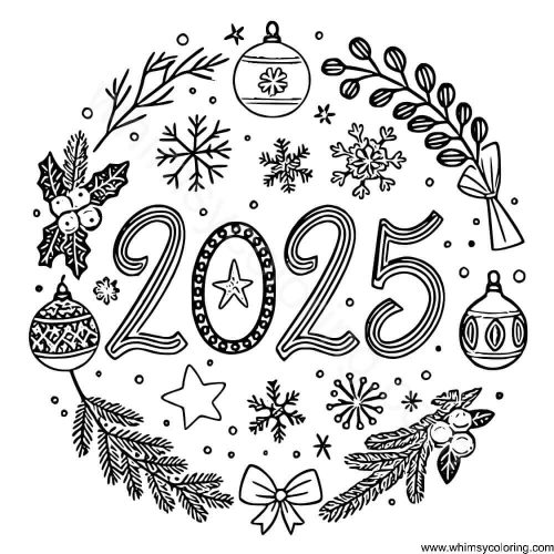 New Year coloring pages to print New Year coloring pages to print