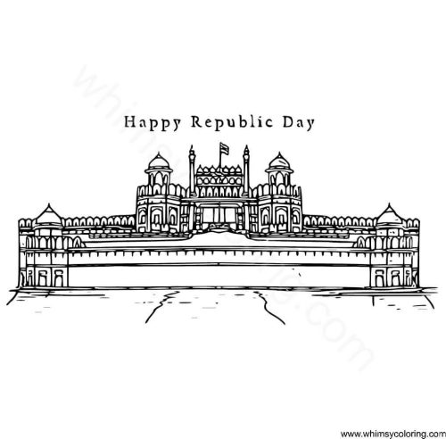Republic Day India coloring page Republic Day India coloring page