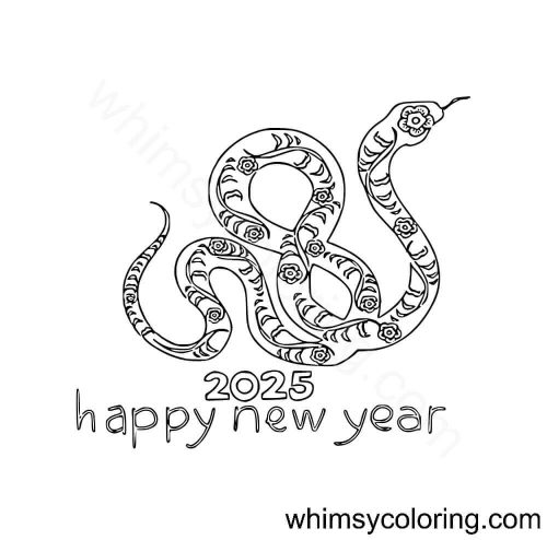 Chinese New Year 2025 coloring pages