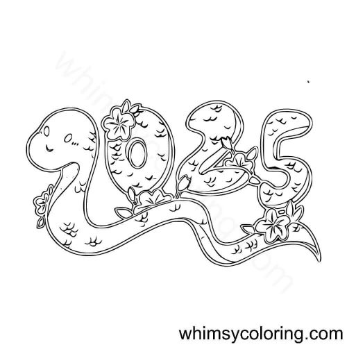 Chinese New Year 2025 coloring printable