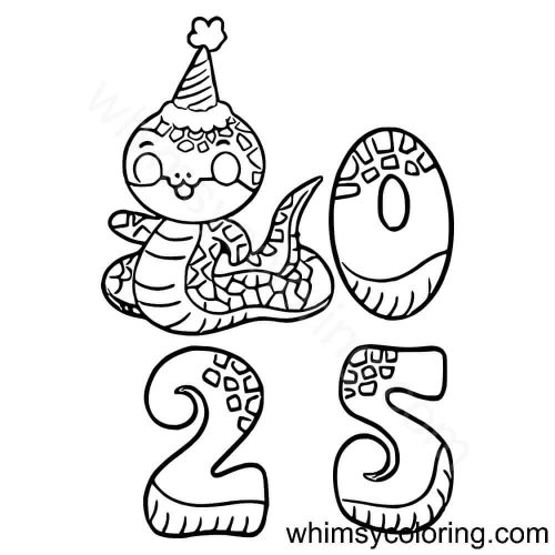 Chinese New Year 2025 colouring pages