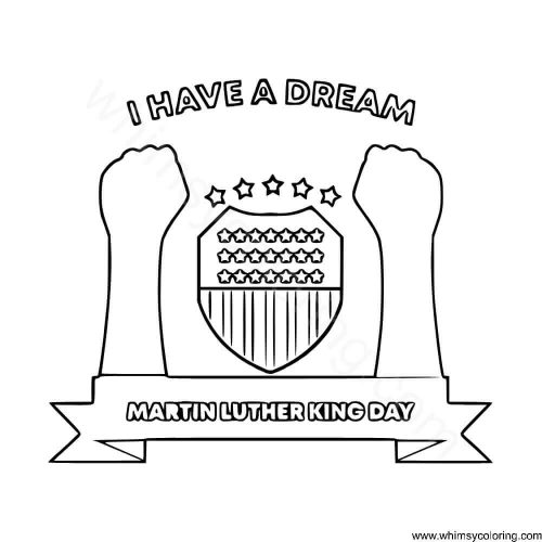 Clenched fist MLK Day coloring page Clenched fist MLK Day coloring page