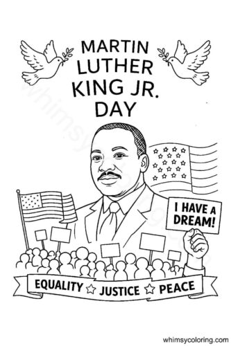 MLK Day coloring pages printable MLK Day coloring pages printable
