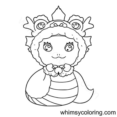 Snake doing dragon dance