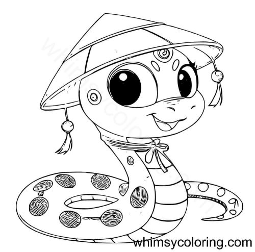 Snake dressed in traditional hat