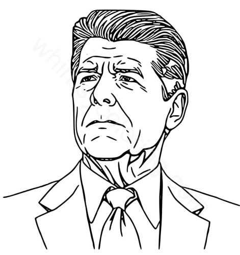 Ronald Reagan coloring page