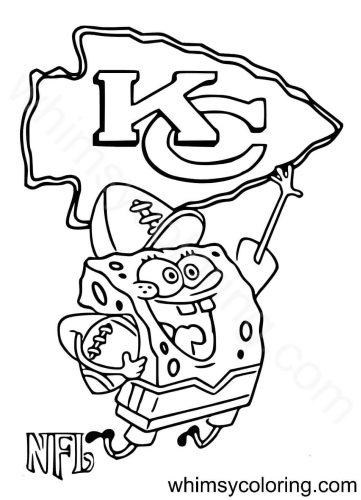 SpongeBob cheering for Kansas City Chiefs SpongeBob cheering for Kansas City Chiefs