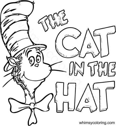 The Cat in the Hat coloring page The Cat in the Hat coloring page