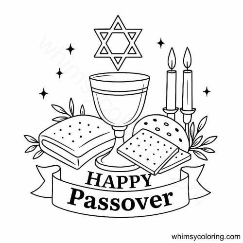 20 Free Printable Passover Pesach - Passover Coloring Pages 500x500