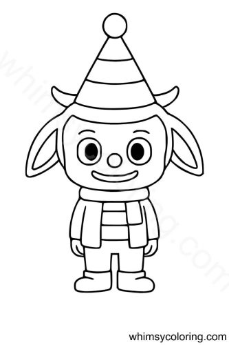 Pato from Labubu coloring page Pato from Labubu coloring page