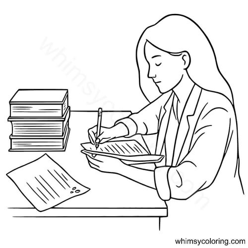 Teacher coloring page Teacher coloring page