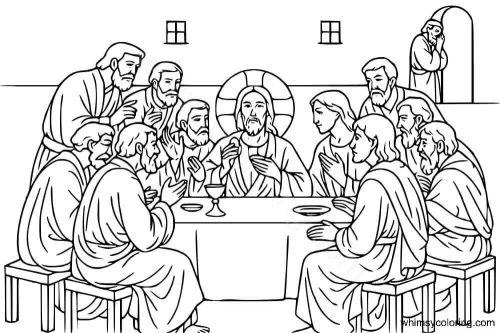 The Last Supper coloring page The Last Supper coloring page