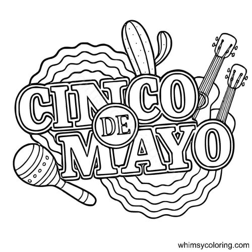 Cinco De Mayo coloring pages to print