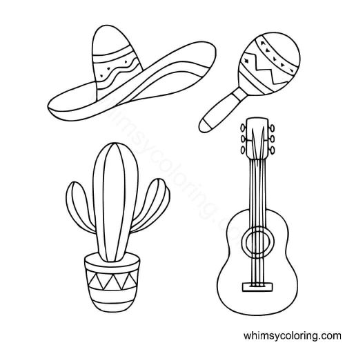 Cinco De Mayo coloring sheets PDF