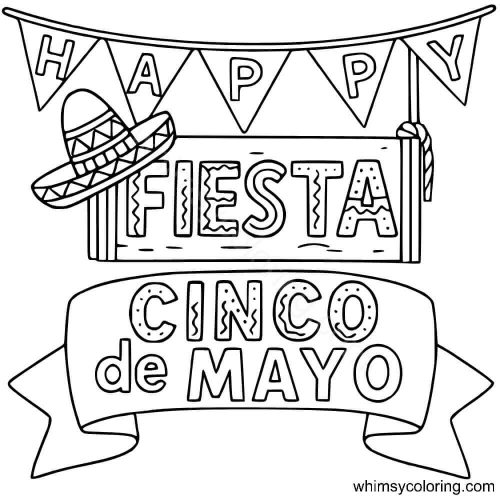 Cinco de Mayo Fiesta coloring page