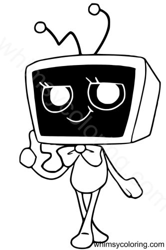 Dandys World coloring picture Vee Dandys World coloring picture Vee