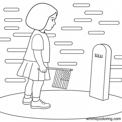 Little girl remembering her loved one Little girl remembering her loved one