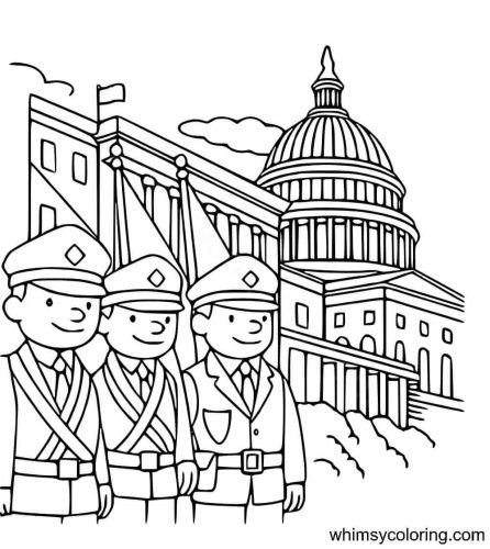 Memorial Day Parade coloring page Memorial Day Parade coloring page