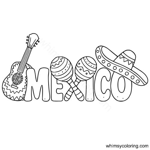 Mexico coloring page