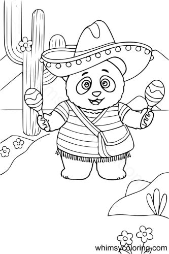 Panda wth marakas