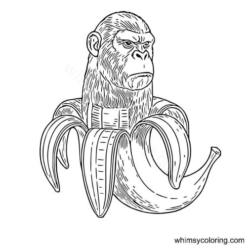 Chimpanzini Bananini coloring page Chimpanzini Bananini coloring page