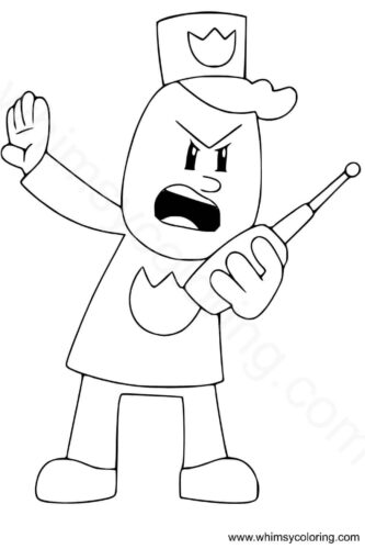 Officer Knight from Dog Man movie coloring page Officer Knight from Dog Man movie coloring page