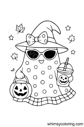 Cute Halloween coloring pages ghost Cute Halloween coloring pages ghost