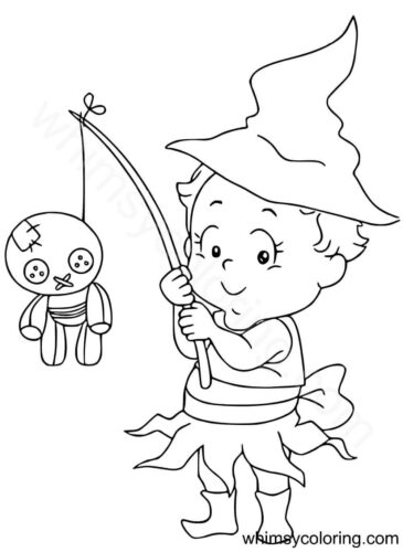 Easy witch coloring pages Easy witch coloring pages