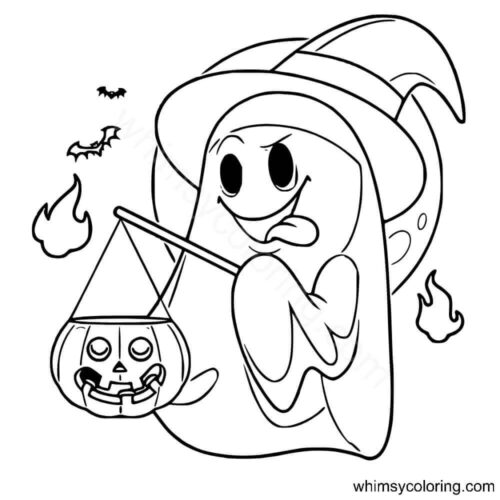 Halloween ghost coloring pages Halloween ghost coloring pages