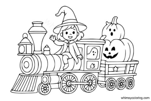 Halloween witch coloring page Halloween witch coloring page