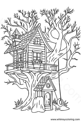 Haunted House With Gnarled Braches Haunted House With Gnarled Braches