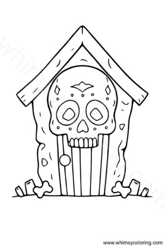 Haunted House With Sugar Skull Details Haunted House With Sugar Skull Details