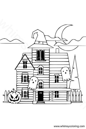 Haunted House With Witch’s Hat Haunted House With Witch’s Hat